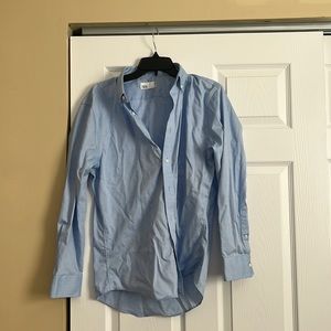 Blue button down